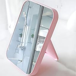 yomith Makeup Mirror, Foldable Desktop Vanity Mirror Portable Rectangular Makeup Travel Mirror with Stand, Desktop Mirror (Pink 1 PCS)-17