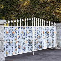 MAHIRA Polypropylene Gate Sheet Car Parking Sheet | Grill Sheet | Gate Covering Sheet | Balcony Safety Sheet | Privacy Sheet, Multicolor Flower Printed Design UV Resistant (4 feet x 10 feet)-picture-11