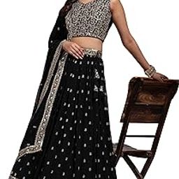 Womens Embroidered Georgette Lehenga Choli with Sequins Work-picture-19