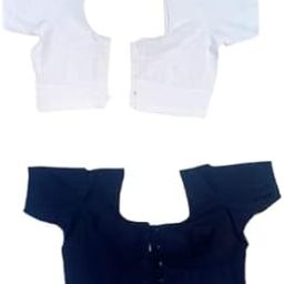 NILANI Casual wear 2by2 Round Neck Cotton Mixed Half Sleeve Stitched Blouse with Piping for Women/Girls/Ladies Combo Pack of 2-26