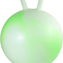 GENIE'S TOY BUS 18 inch Marble Hopper Ball | Green Bouncy Hopping Ball with Handle | Fast-Inflate Design | Fun Exercise Toy for Kids Ages 3-8 Years | Indoor/Outdoor Play (Green Color)-19