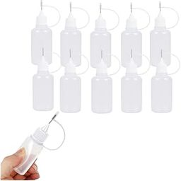 10 pcs Precision tip applicator bottle,15ml needle applicator bottle for Paint Craft,glue bottles with fine tip,needle applicator bottle,for DIY Paint Paper Craft Glue Ink Liquid Acrylic Painting-25