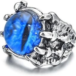 Demon Evil Eye Ring for Men Women girls boys boyfriend Adjustable Ring Retro Animal Open Ring Valentine Jewellery-image-22