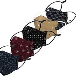 Pure Cotton Face Mask with Adjustable Ear Loop & Free Ear Saver Strap. Washable Reusable & Breathable Mask for Men & Women-19