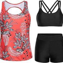 Women's Tankini Two Piece Swimsuit-image-48