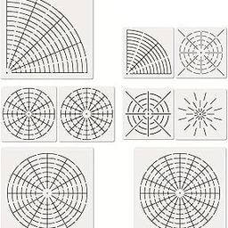 Devasya Crafts 9pcs Mandala Dot Painting Stencil Set - Reusable Templates with 8, 12, & 16 Segments for DIY Art Projects (Mandala)-image-80