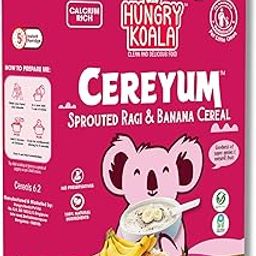 HUNGRY KOALA Ragi & Banana Cereal Made With Natural Ingridients For Kids To Grow Healthy No Preservative Or Additives Or Maida 400 Grams Pack-image-38