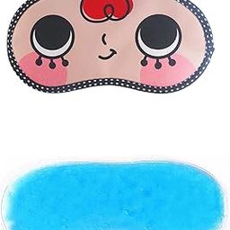 Jenna Eye Mask with gel For Dark Circles, Cooling Eyes, Pain Relief, Redness, Eye Cooling Gel Pad Stretchable For Eye Relaxing, Sleeping Mask For Women and Men (Color-Redhair)-picture-12