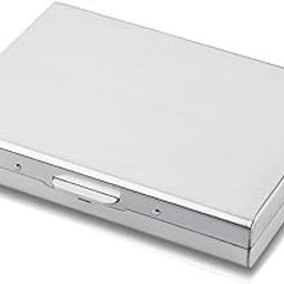 nfi essentials 6 Slot RFID Protected Metal Card Holder for Mens & Womens Stainless Steel Wallet for Travelling Purpose Business, Credit & Debit Accordion Money Security (MW-5-Silver)-picture-23