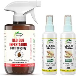 Bhulife Organic Bed bug Infestation Spray & Lizard Repellent Spray For Insect Free Home | 250MLx1 & 100MLx2-picture-21