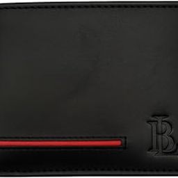 Men’s Genuine Leather Wallet | Bifold Gents Wallet with Multiple Card Slots, Coin Pocket & ID Window | Stylish & Durable (Black/Red)-image-14