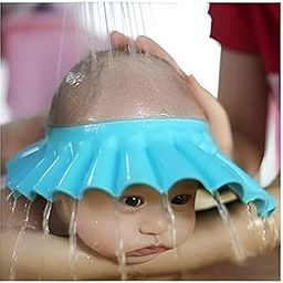 Baby Bath Shower Cap with Ear Shields Easy Hair Wash Cap, Adjustable Hat Safe Shampoo Shower Bathing Protection Bath Cap for Toddler, Baby, Kids, Children-49