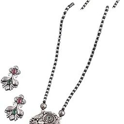 Shyam Enterprises Oxidised German Silver Mangalsutra | Ethnic Jewellery for Women | Trendy & light Weight Design-image-99