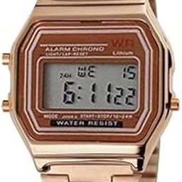 Premium Brand Vintage Series Digital Sports Square 4 Colours Dial LED Unisex Stainless Steel Strap Watch for Men's Watch for Women's Watch-image-7