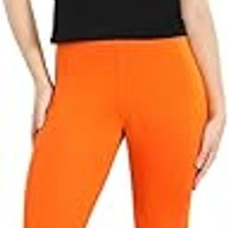 Super Stretchable Cotton Elasthane Fabric Ankle Length Leggings for Women-image-74