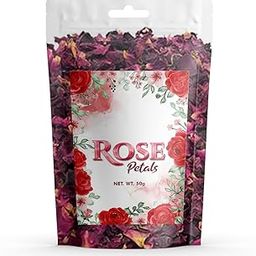 HARIBAS Organic Dried Rose Petals Leaf | 50 Gram | Gulab Patti, 100% Organic Edible Product | Natural Colors, Decoration for Jam, Food, Sweets, Chikki and Dry Fruit, Making Rose Water, Tea-image-8