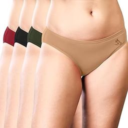 Reeva Women's Cotton Lycra Seamless Low Waist Bikini Panty-image-1