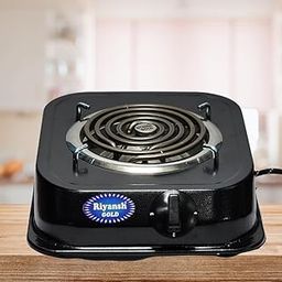 RIYANSH Rustproof Classy Portable 1250 Watts Shockproof Radiant Cooktop | Electric Cooking Heater | Electric Cooking Stove | Portable Induction | Chrome Finish- Black-picture-4