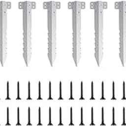 MERISHOPP 10 Pieces Railway Sleepers Brackets Lawn Corner Post Landscape Edging Stakes|Yard, Garden & Outdoor Living|Gardening Supplies|Landscaping & Garden Materials|Anchor Pins, Staples & Stakes-image-7