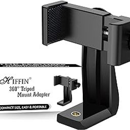 HIFFIN® Universal 360° Rotating Vertical Mobile Tripod Monopod Mount Supports Width Upto 2.3-4.1 Inches Smartphones (Mobile Phone Tripod Mount 360 Rotation)-image-83
