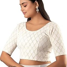 Women's Anita Velvet Blouse – Half Sleeve Readymade Design with Soft Velvet Finish-picture-22