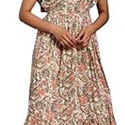 Women's Printed Cotton Fit and Flare Midi Dress-13