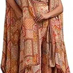 Womens Multicolour Viscose Floral Print Co-Ord Set With Thread Work-image-9