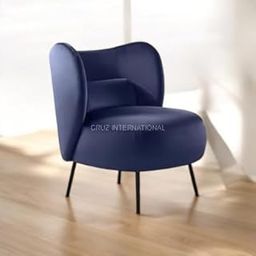 CRUZ INTERNATIONAL - online shopping-be ready ! Contemporary Velvet Armchair – Solid Wooden Frame, SS Legs | Modern Living Room Chair for Adults (Royal Blue)-image-1