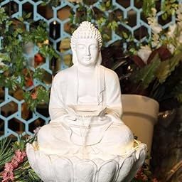 RajputE Buddha Structure with Lotus Tub Indoor Outdoor Water Fall Fountain with Light, Garden Decor Decorative Showpiece (Size-3Ft -36 inch.) (Design-6)-image-50