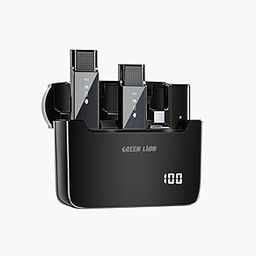 Green Lion 2 in 1 Digital Display Microphone (Type-C Connector) - Black-picture-3
