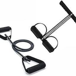 Tummy Trimmer with Premium Natural Latex Resistance Toning Tube for Abdominal and Full Body Workout for Both Men and Women-image-17