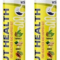 Gut Health Effervescent Tablets by Vitamins & Me|Probiotics + Digestive Enzymes Supplements|Helps Reduces Bloating & Acidity,Constipation | Ginger Triphala Liquorice |1B CFU Probiotics|40 Days-1