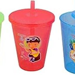 FASHRAMP Straw Cup | Easy-Grip Soft Straw Sippy Cup 250ML | Baby Straw Sipper Glass with Lid Toddler Feeding Supplies | BPA Free Sipper Glass for Kids Easy to sip The Water, Juice & Milk (Pack of 3)-image-12