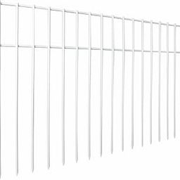 Adavin White Animal Barrier Fence, 5 Pack 24 in(L) X15 in(H) No Dig Underground Decorative Garden Fencing,Pet Dog Rabbits Fences Panel, Stakes 1.5 inch Spike Spacing, Outdoor Yard Patio. Total 10Ft(L)-image-43