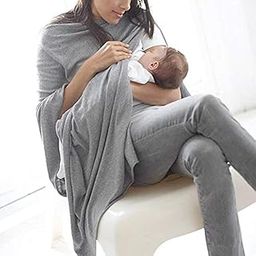 Plus Size Grey Breastfeeding Cover For Mother And Nursing Cover For Breastfeeding Mother, Natural Soft Cotton (Multi Use), 1 Count-image-98