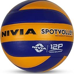 Nivia Spotvolley Volleyball, Match Ball, 12 Panels, Genuine Leather Pasted with Shiny Finish, Butyl Threadwounded Bladder, As Per VFI Standard, to Play on All Indoor & Outdoor Surfaces-image-60