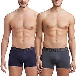 IC28 Men's Tactel Microfiber Elastane Stretch Solid Trunk with Moisture Move Treatment (Pack of 2)-43