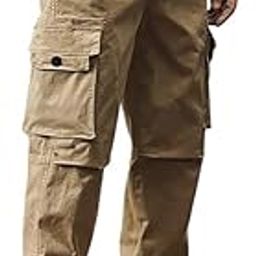 Men's Cargo Lower Pants - Stylish & Comfortable | Multiple Pockets | Durable Fabric for Everyday Wear (Khaki Multisize)-picture-39