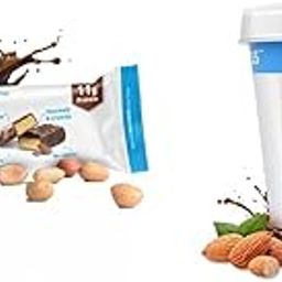 MyFitness Peanut Butter & PRO.FITNESS Protein Bar | Healthy Snacks Combo | 25g Protein Chocolate Spread with Almond Crunch & 11g Protein Bars, Choco Peanut Butter | No Trans Fat | 510g + (34g x 6)-13