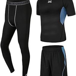 5 Pcs/Set Men's Tracksuit Black M Blue XXL-image-24