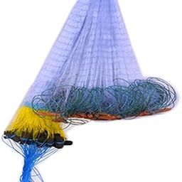 Gauri Enterprises Fishnet 0 Finger 45mm GILLNET MUD Sinker, Height 5F, UP Lenght 50F, Down Lenght 100F Fishing Net (Multicolor)-picture-31
