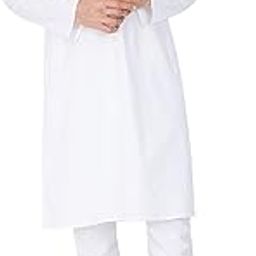 Men's White Cotton Blend Kurta and Churidar Pyjama Set & Super Soft, Comfortable Ethnic Wear for Weddings, Parties, Republic Day, and Festive Occasions-picture-19