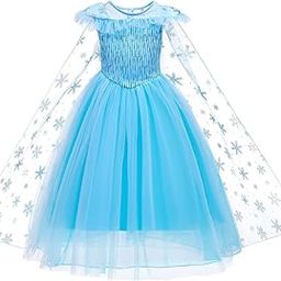My Lil Princess Net Girl's Blue Frozen Elsa Dress_24_5-6 Years-image-32
