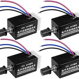 4Packs DC 12V 24V Motor Speed Control Switch Car Truck Fan Heater Control Defroster Universal Electronic Stepless Speed Regulator Switch-image-81