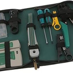 UniQMart 9Piece Network Computer Maintenance Tool Kit LAN Tester RJ45/RJ11 Crimper-22