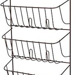INDIAN DECOR. 28575 Lid Holder, Metal Storage Organizer, Over The Cabinet Door, Black-15