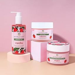 Arthaveda Strawberry Nourishment Trio | Shower Gel | Body Butter | Body Scrub | Hydrating & Nourishing Skincare Combo | Perfect Cost-Friendly Gift For All Occasions – Birthdays, Anniversaries, Festivals & More | Unisex | Premium Gift Packaging | Pack of 3-image-12