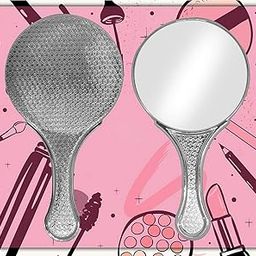 GLAN Table Top Mirror with Stand for Home Salon Cosmetic and Jewellery Shop Mirror for Gift White Pack of 1-38