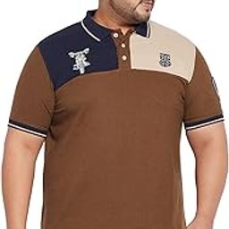 bigbanana Plus Size Men's Regular Fit Colorblock Polo Tshirt-picture-13