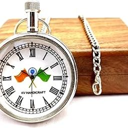 Analog Tri Color Pocket Watch with Sheesham Wooden Box-image-90